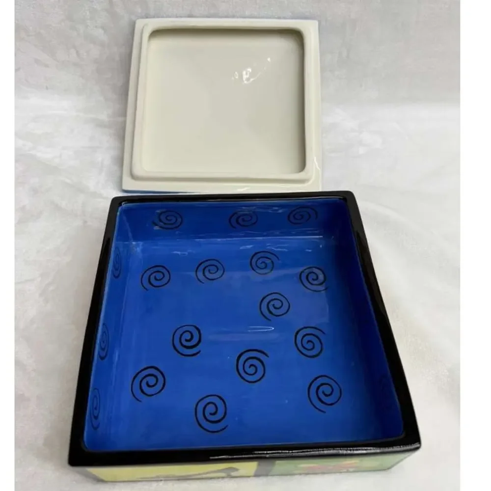 NAYLOR DESIGNS HANDPAINTED HENRIKSEN IMPORTS TRINKET CANDY BOX RARE HEARTS